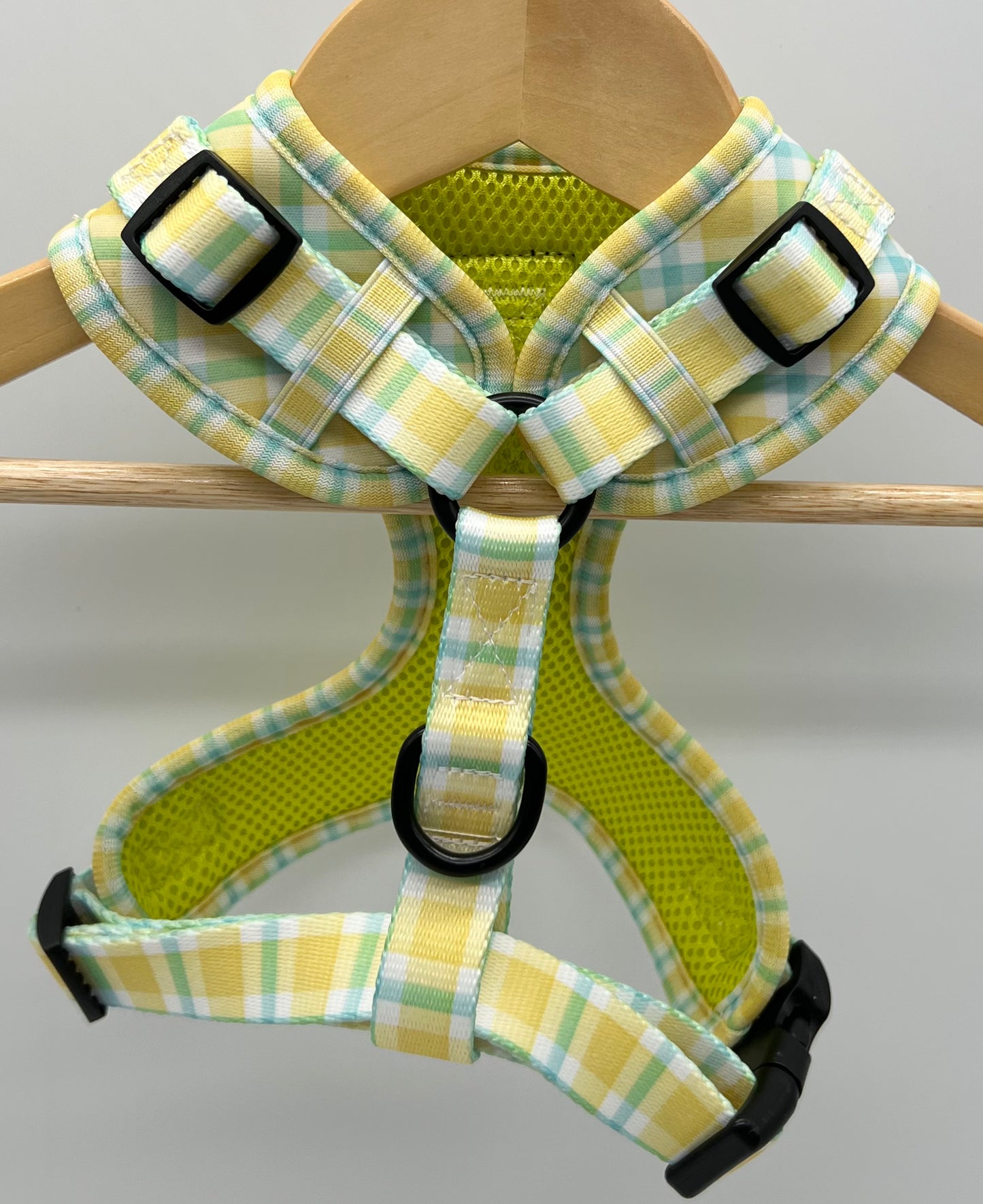 Yellow Gingham Over Head Harness