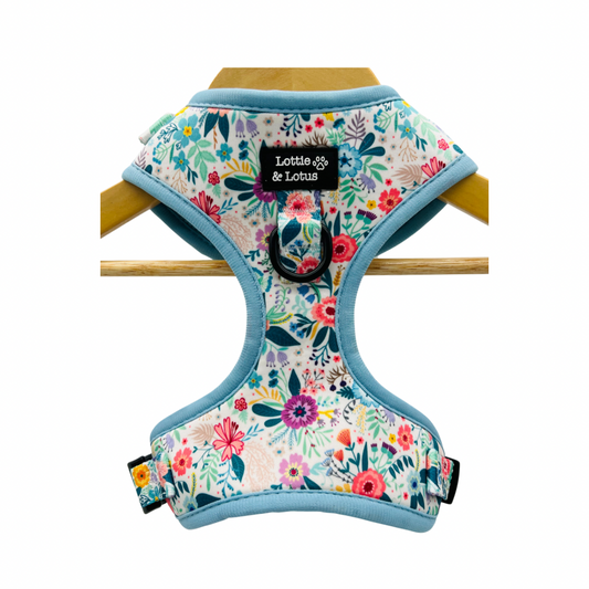 Blue Floral Over Head Harness